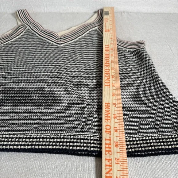 BP Nordstrom Striped Crop Tank Top Women's 1X Knit Striped V-Neck Hippie Boho - Picture 4 of 6